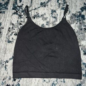 Black Ribbed Tank